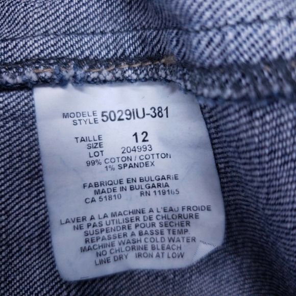 Laura Petites Button Up Blue Jean Jacket Womens size 12 Denim Casual Coat - Picture 7 of 8